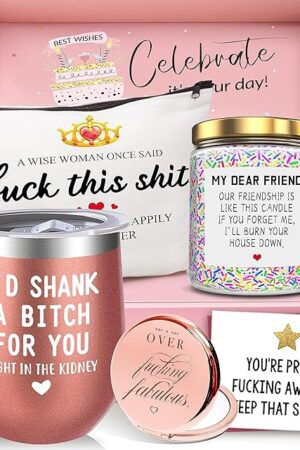 Birthday Gifts for Women Best Friends,Friendship Gifts for Women Her BFF Female Friends Bestie Sister Gift Basket from Sister Lavender Scented Candles 12oz Tumbler