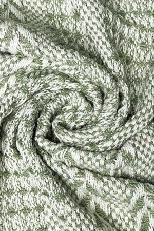 Chardin home - Sage Green & Ivory Braided Waffle Weave Throw, 50x60 in Recycled Cotton- Large, Wearable, Breathable, Skin-Friendly Everyday Blanket for Couch, Bed, Sofa - Soft Lightweight Picnic Rug