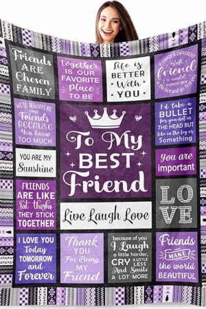 Best Friend Birthday Gifts for Women, Best Friend Blanket 60"x50", Gifts for Best Friend Woman, Bestie Gifts for Women, Friendship Gifts for Women Friends, Christmas Throw Blankets Gifts for Friends