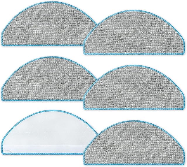 6 Pcs Replacement Mop Pads for iRobot Roomba Combo Essential Series Y0140, Roomba Combo Y0110 Robot Vacuum Cleaner, Washable and Reusable Mop Pads