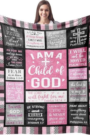 CUJUYO Blanket I Am a Child of God for Women for Girls