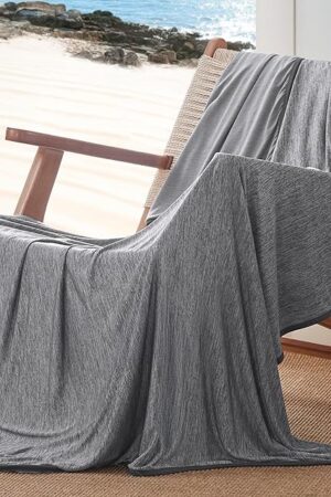 Bedsure Cooling Blanket for Hot Sleepers, Dorm Room Essentials for Girls Guys Cold Throw Blanket for Sleeping, Summer Ice Lightweight Bedding Thin Cool Bed Gifts with Rayon Derived from Bamboo, 50x70