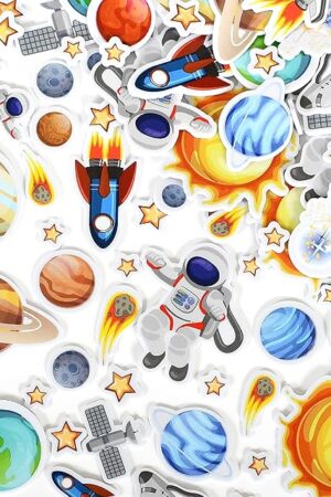 The READY 2 LEARN Foam Stickers | Space | Pack of 152 | Self-Adhesive Foam Stickers for Kids | Perfect for Crafts and Party Favors