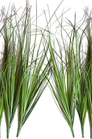 8PCS Artificial Plants, Shrubs Wheat Grass Greenery Stems for Home Decor, Fake Tall Grass Plant for Outdoor Indoor Decor