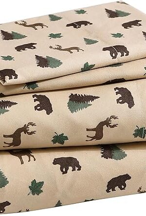 Beatrice Home Fashions Cozy Cabin Bedding Sheet Set with Deep Pockets
