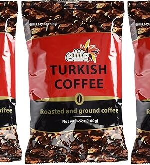 Elite Turkish Coffee Roasted and Ground 3.5 Ounce (3 Pack)