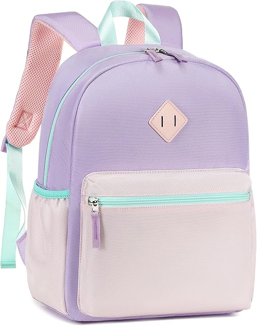 abshoo Kindergarten Backpack for Girls Preschool Backpacks School Bookbag for Kids 4-8(Pink and Purple)