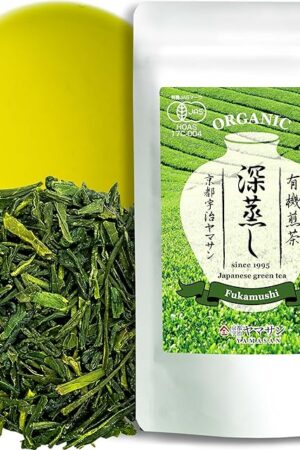 chaganju Green Tea Sencha Fukamushi - deep-steamed green tea - Japanese Organic Loose Leaf Tea, 80g?YAMASAN】