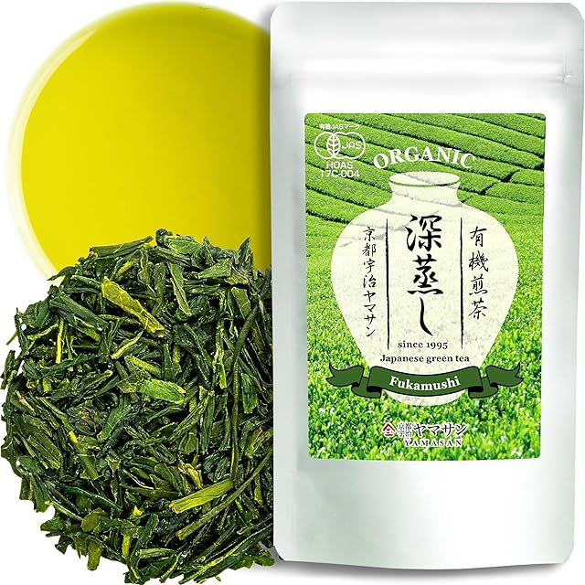chaganju Green Tea Sencha Fukamushi - deep-steamed green tea - Japanese Organic Loose Leaf Tea, 80g?YAMASAN】
