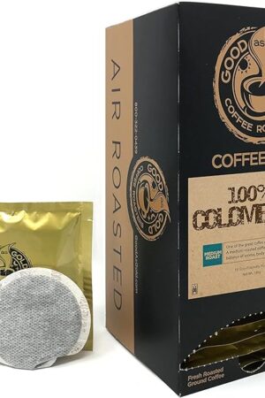 100% COLOMBIAN COFFEE PODS - Good As Gold Coffee - (1 Box / 18 Coffee Pods)