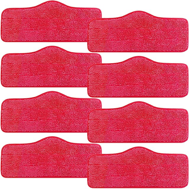 8 Pack Microfiber Replacement Steam Mop Pads Compatible for Schenley Steam Mop Cleaner, Washable and Reusable Replacement Mop Pads