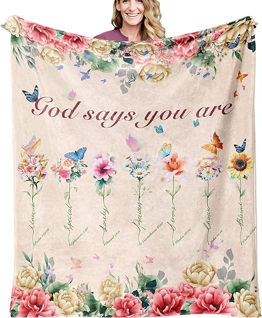 Birthday Gifts for Women Christian Gifts for Women, Religious Gifts Blankets for Woman Gift for Birthday 60"X50"