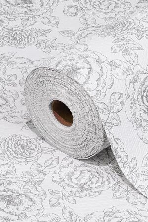 Drawer and Shelf Liner for Kitchen Cabinets Non-Adhesive, Non-Slip Cabinet Liner Shelf Paper Strong Grip Waterproof Easy to Clean for Kitchen Shelves Cupboard, Flower,12IN X 10FT