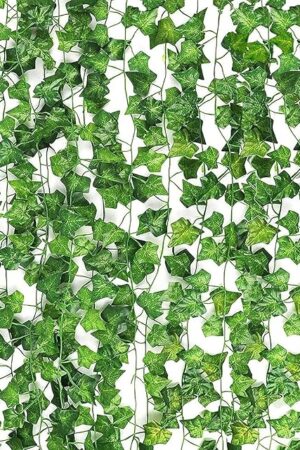 CEWOR 14 Pack 98 Feet Fake Ivy Leaves Artificial Garland Greenery Hanging Plant Vine for Bedroom Wall Decor Wedding Party Room Aesthetic Stuff