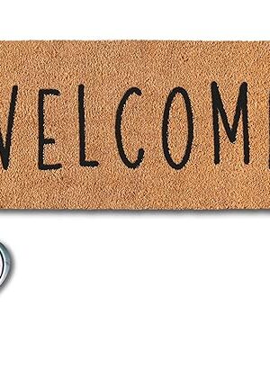 Welcome Front Door Mat 50x15 Inch, Oversized Extra Large Welcome Mat for Double Door, Long Door Mat