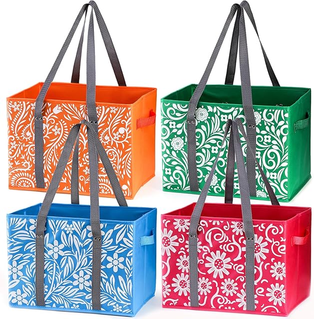 yarlung Reusable Grocery Bags Shopping Tote Bags Large Storage Box Bag