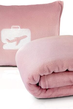 EverSnug Ultra-Soft Travel Blanket and Pillow, Compact Lightweight