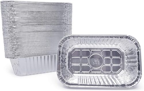 (100 Pack) Premium 1-LB Bread Loaf Baking Pans l Mini 6" x 3.7" x 2" l Extra-Heavy Duty l Disposable Aluminum Foil Oven Safe Sturdy 1-Pound Small Bread Tin