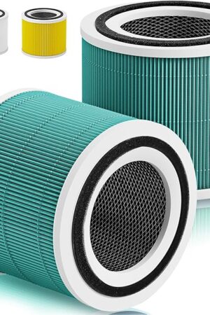 2 Pack Core 300 Toxin Absorber Replacement Filter Compatible with LEVOIT Core 300, Core 300-P, Core 300S Air Purifier, 3-in-1 H13 Grade True HEPA Filter Replacement, Replace Core300-RF-TX, Green