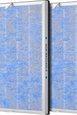2 Pack MSA3/MSA3S True HEPA Filter Replacement Compatible with Membrane Solutions MSA3 and MSA3S Air Purifier Upgraded 4-in-1 H13 True HEPA Filter