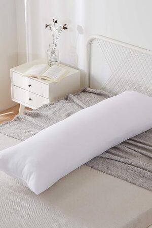 Acanva Fluffy Bed Sleeping Side Sleeper Body Pillow Insert, Extra-Long 20? x 72?, White