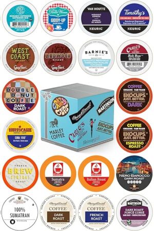 Custom Variety Pack Coffee Pod Variety Pack, Dark Roast and Bold Flavors, Single Serve Cups for Keurig K-Cup Machines - Robust Assortment with No Duplicates, 30 Count - Great Coffee Gift