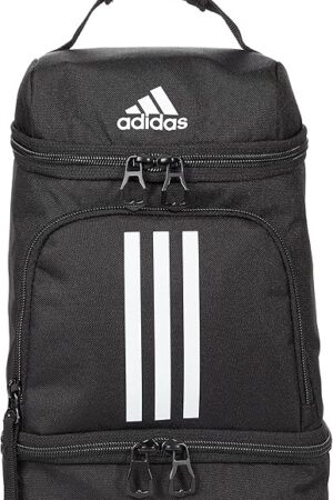 adidas Excel Insulated Lunch Bag, Cooler with Zipper, Pocket for Ice Pack, and Clip, Temperature Control Insulation