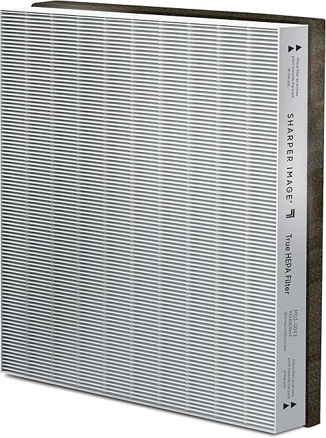 Sharper Image MD1-0043 True HEPA Replacement Filter for PURIFY 3, Captures 99.97% of All Airborne Particles 0.3 Microns or Larger, Requires No Cleaning, Easy to Replace, Replace After 9,000 Hours