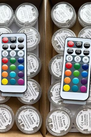 20PCS Submersible LED Lights Popular Waterproof Small Battery Operated Single Mini Led for Crystal Vases Centerpiece Decoration