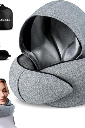 Airplane Pillow For Long Flight - Memory Foam Travel Pillow. Washable, Comfortable Breathable Cover. Carry Bag.Travel Neck Pillows For Airplanes, Best For Fong Flights, Home Use And Car Rides