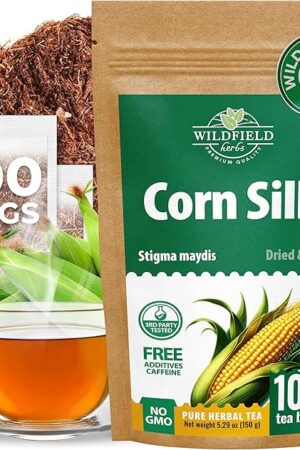 100 Bags Dry Corn Silk Tea Cornsilk Herb (Stigma maydis) - 100 Count 1.5g Tea Bags Corn silk Tea Bags Herbal Barba de maiz (Barba de Elote)