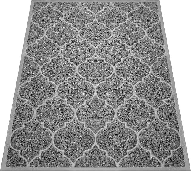 Cosyearn Door Mat, Front Door Mat, 46x35, Welcome Mats for Entryway,Garage,High Traffic Areas, Jumbo Size, Doormat Entrance, Waterproof Mat, Easy Clean, Outdoor Indoor Floor Mat,Non Slip (Grey)
