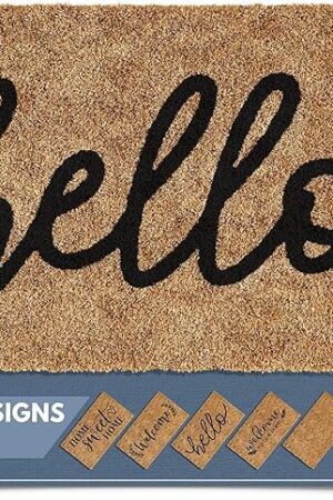 Barnyard Designs Doormat Welcome Mat Front Door 30x17 Brown Hello
