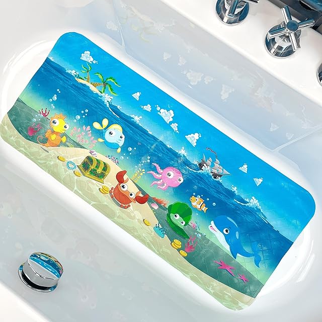 BOPPIE Non-Slip Bath Mat Bathtub Tub Mats XL Large 35X15 Inches