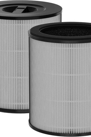 2 Packs KF170 Replacement Filters Compatible with Kenmore 850e Series Air Purifi-er Model PM1005, Part # KF170, 3 Stages Filter of Nylon Pre-Filter, Premium Filter and Activated Carbon Filter