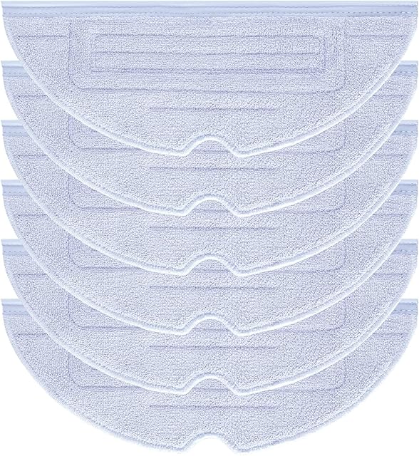6 Pcs Mop Cloth Pad for Roborock S7 / S7+ / S7 MaxV / S7 MaxV Plus / S7 MaxV Ultra / S7 Pro Ultra / S8 / S8+ Robot Vacuum Microfiber VibraRise Mopping Pad Replacement Accessory (Blue Gray).