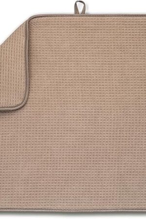 Bellemain XXL Dish Mat 24" x 17" ( LARGEST MAT ) Microfiber Dish Drying Mat , Super absorbent ( Mocha )