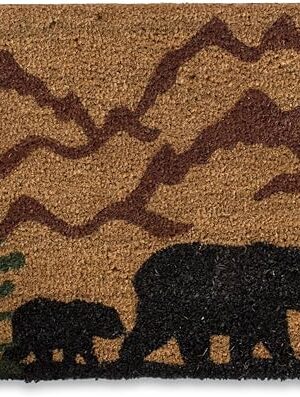 DII Animal Collection Natural Coir Doormat, 17x29, Bear Country