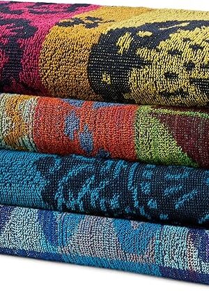 BEN KAUFMAN SALES CO Terry Beach & Pool Towel - Large Cotton Towels for Bath, Gym & More - Soft, Absorbent & Oversized Beach Towel Bundle - Multipack with Assorted Colors - 30? x 60? - Pack of 4