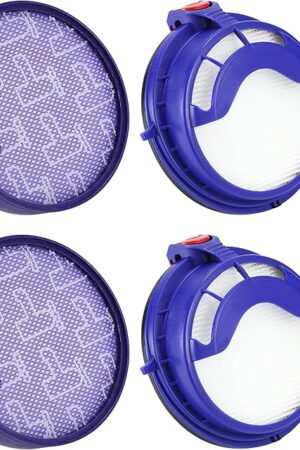 DC25 Filter Replacement for Dyson DC25 Ball Vacuum Cleaner, Pre Filter Part #919171-02, Post HEPA Filter, Part #916188-06 (2 Set)