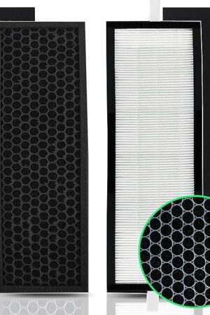 2 Pack HEPA Filter with Carbon Pre-Filter for Alen T500 Air Purifier, TF-60 / TF-60-MP, HEPA 13 / MERV 17, Compatible with Alen T500 Replacement Filter