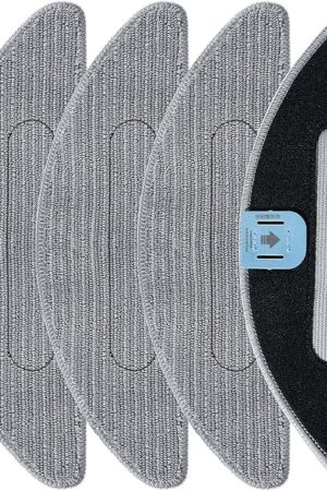 4 Pack Replacement Mop Pad Compatible with iRobot Roomba Combo i5+/ i5/ j5+/ j5 Robot Vacuum and Mop, Washable & Reusable Microfiber Cleaning Pads
