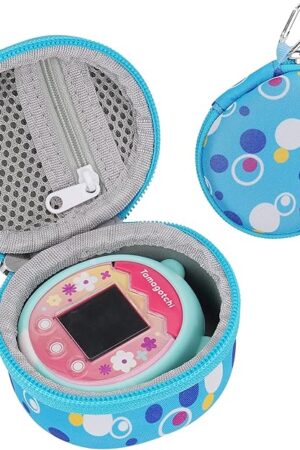 The Risou Portable Case Compatible with Tamagotchi Pix/Tamagotchi Original/Tamagotchi On Virtual Pet Electronic Game Virtual Pet.-Blue