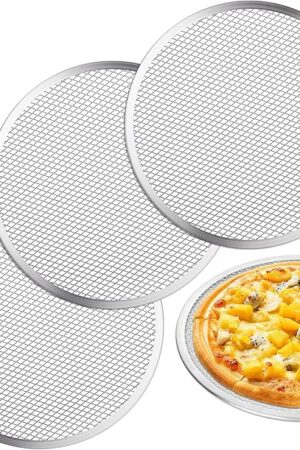 3 Pcs Pizza Screen, 10 Inch Pizza Pan for Oven, Nonstick Pizza Tray for Oven, Dishwasher Safe & Microwave Safe (10inch)