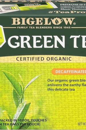 Bigelow Tea Decaffeinated Organic Green Tea Bags, 40 ct