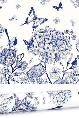 10 Sheets Drawer Liners for Dresser Scented Drawer Liners Non Adhesive Scented Paper for Fragrant Home Shelf Closet(Linen,Blue Butterfly)