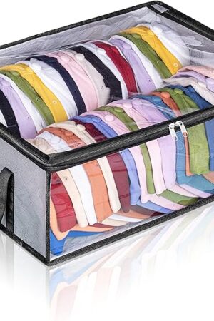AOODA Hat Storage for Baseball Caps, Large Holds up to 40 Caps Wide Hat Organizer for Closet Snapback Holder, Grey