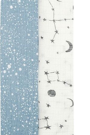 aden + anais Essentials 100% Bamboo Viscose Muslin Blankets 2 Pack Cosmic Galaxy
