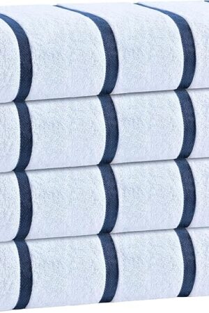 Cotton Pool Towels Beach Towels Bath Towels 30 x 60 Inches 4 Pack