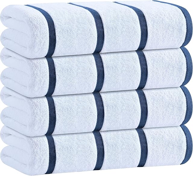 Cotton Pool Towels Beach Towels Bath Towels 30 x 60 Inches 4 Pack